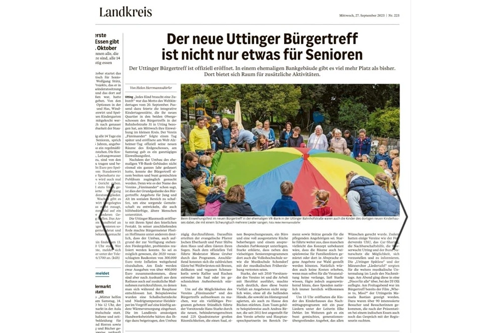 In der Zeitung: