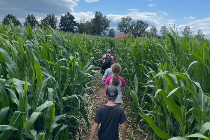 Ausflug der Hortgruppe in das Maislabyrinth